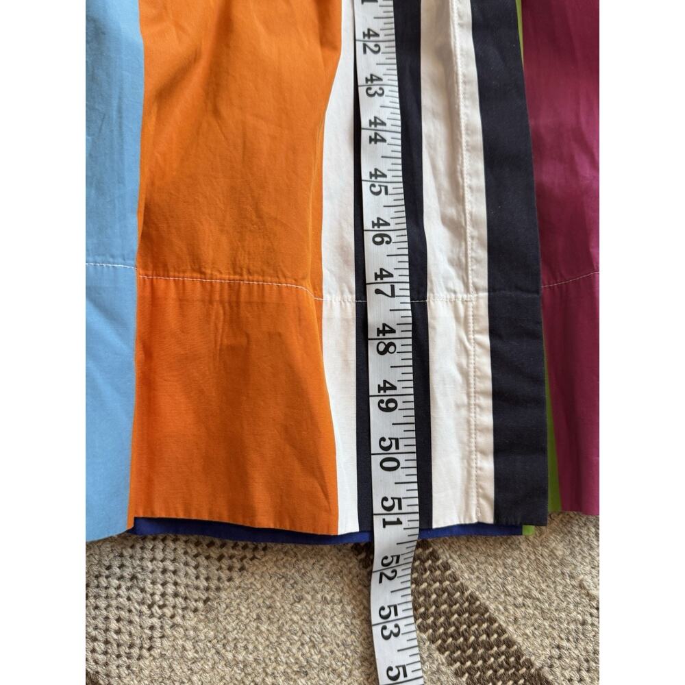 Sara Roka Elenat 85 Midi Wrap Poplin Dress 44 Us Medium Stripe Colorful A Line - Picture 14 of 14